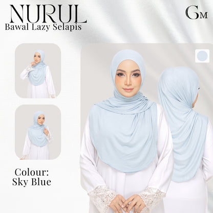Nurul|Sky Blue|Bawal Lazy Selapis|Cotton Jersey
