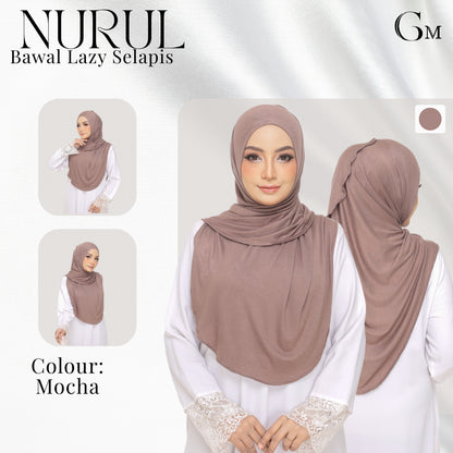 Nurul|Mocha|Bawal Lazy Selapis|Cotton Jersey
