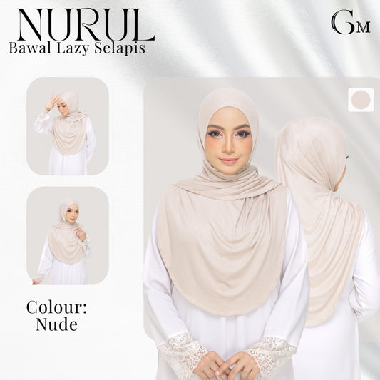 Nurul|Nude|Bawal Lazy Selapis|Cotton Jersey