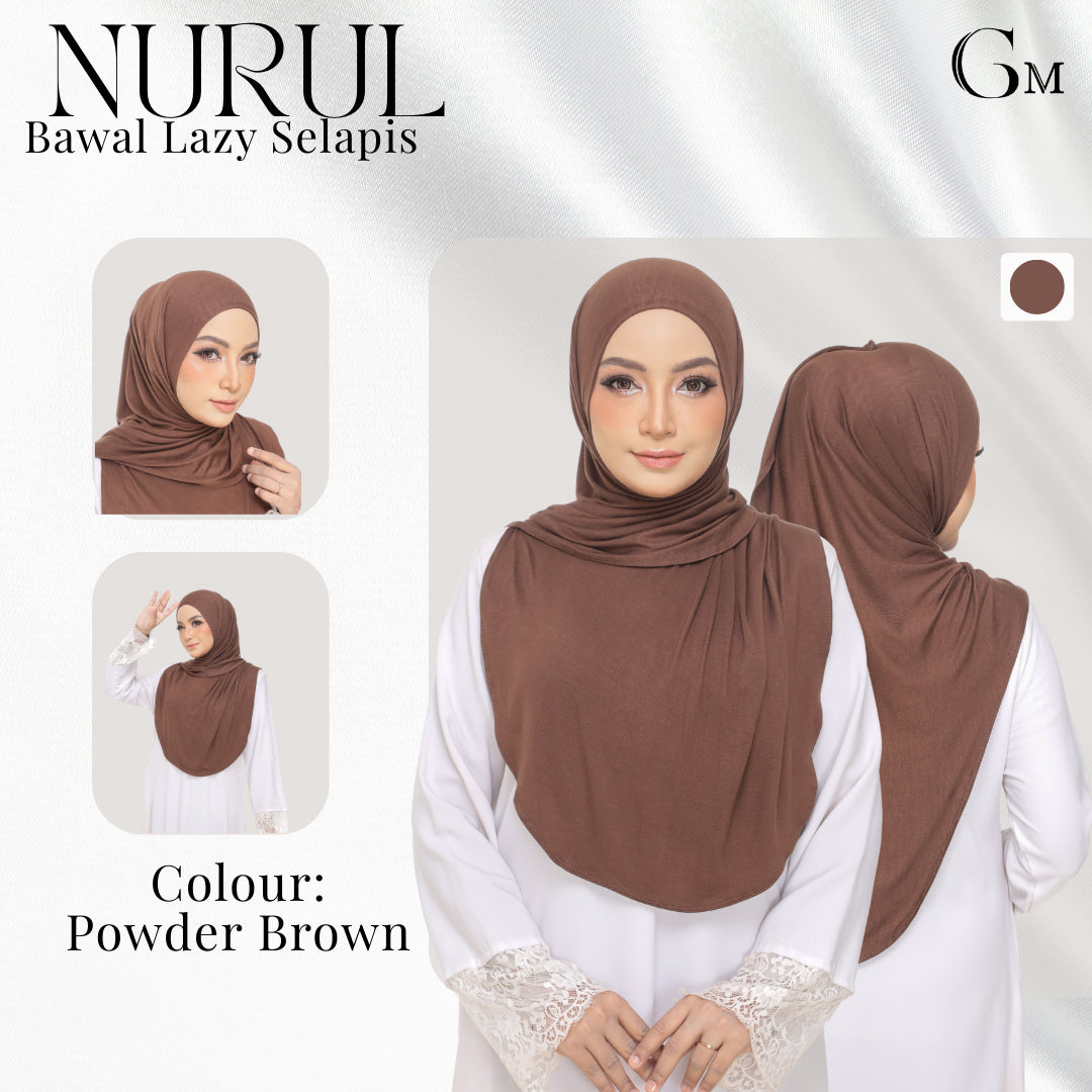 Nurul|Powder Brown|Bawal Lazy Selapis|Cotton Jersey