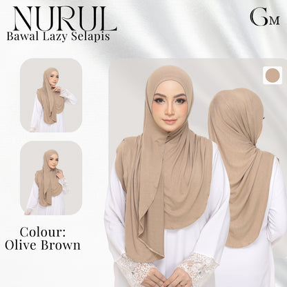 Nurul|Olive Brown|Bawal Lazy Selapis|Cotton Jersey