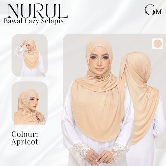 Nurul|Peach|Bawal Lazy Selapis|Cotton Jersey