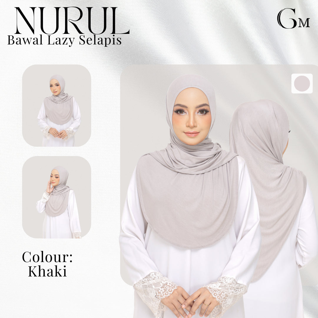 Nurul|Khaki|Bawal Lazy Selapis|Cotton Jersey