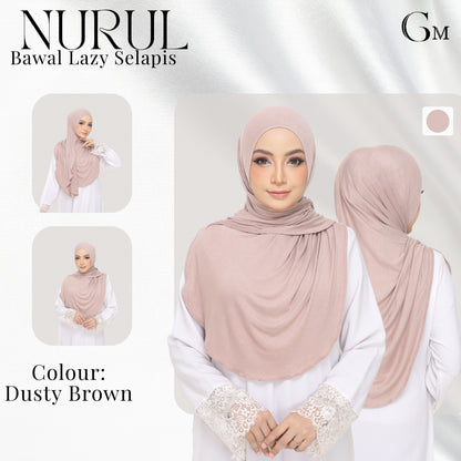 Nurul|Dusty Brown|Bawal Lazy Selapis|Cotton Jersey