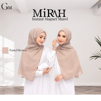 Pastel Brown Snap & Go - Magnet Scarves