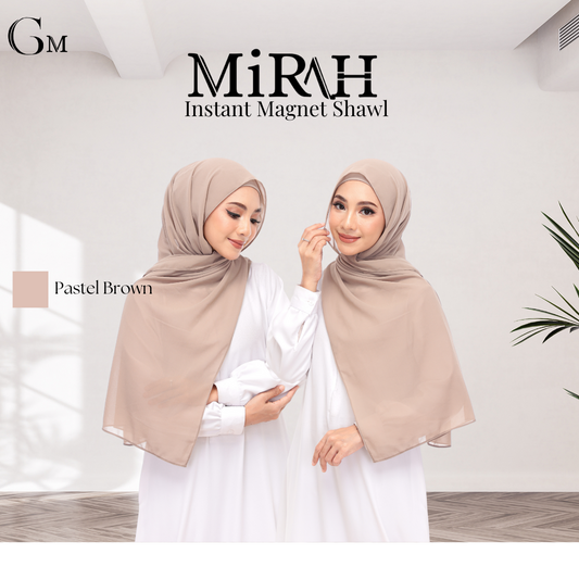 Pastel Brown Snap & Go - Magnet Scarves