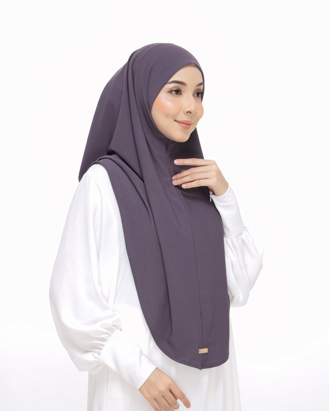 Purple Belachan Sarung Moscrepe Safiya
