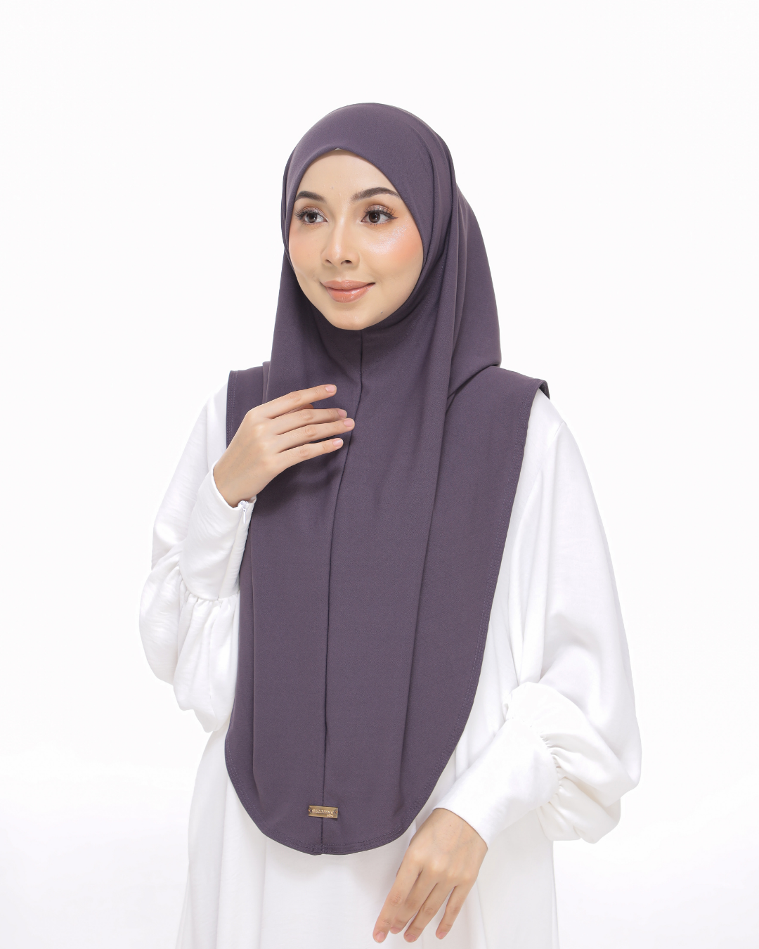 Purple Belachan Sarung Moscrepe Safiya
