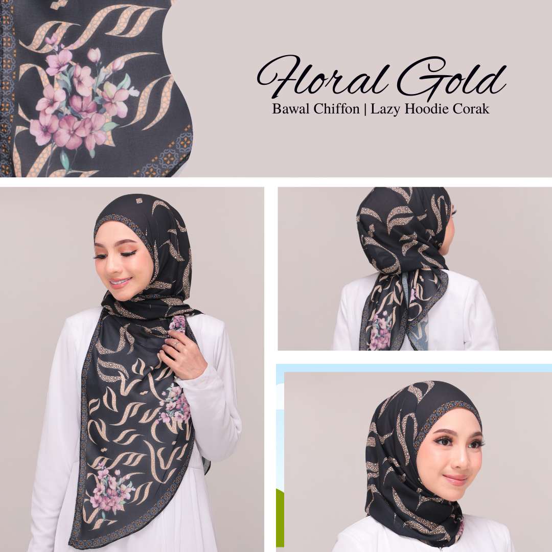 Lazy Hoodie Pattern |Floral| Black Edition