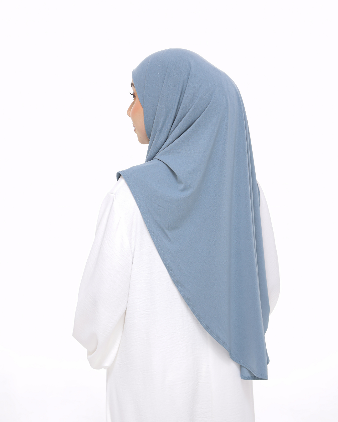 Teal Blue Sarung Moscrepe Safiya