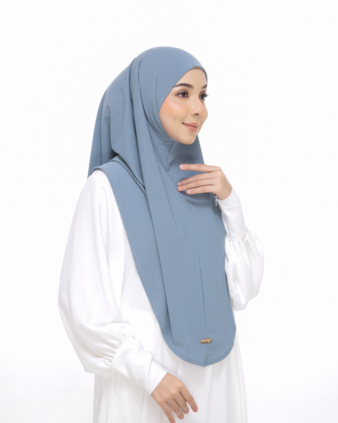 Teal Blue Sarung Moscrepe Safiya