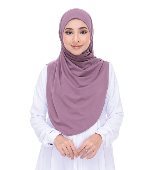 Dusty Purple Sarung Moscrepe Adelia