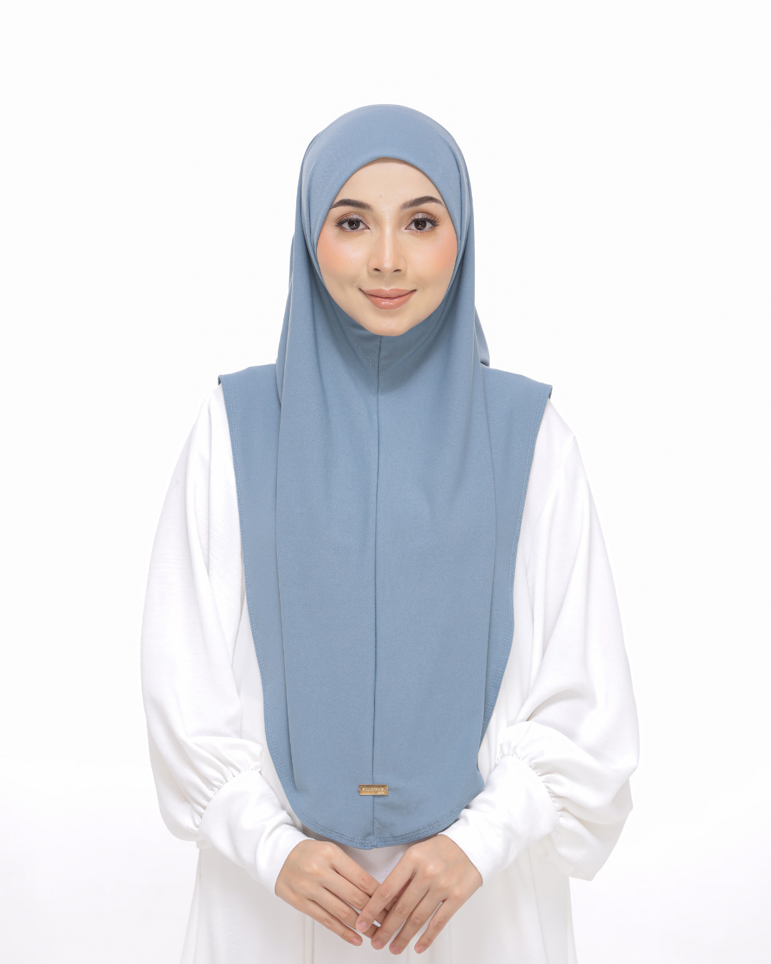 Teal Blue Sarung Moscrepe Safiya