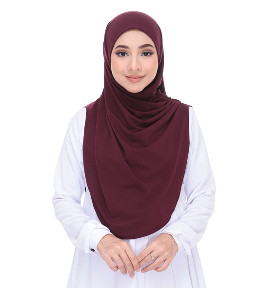 Red Wine Sarung Moscrepe Adelia