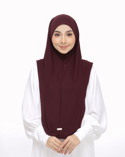 Red Wine Sarung Moscrepe Safiya