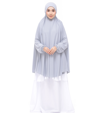 Cloud Gray Aneesa Mini Telekung