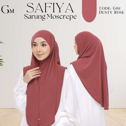 Dusty Rose Sarung Moscrepe Safiya