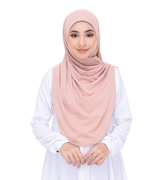 Peach Sarung Moscrepe Adelia