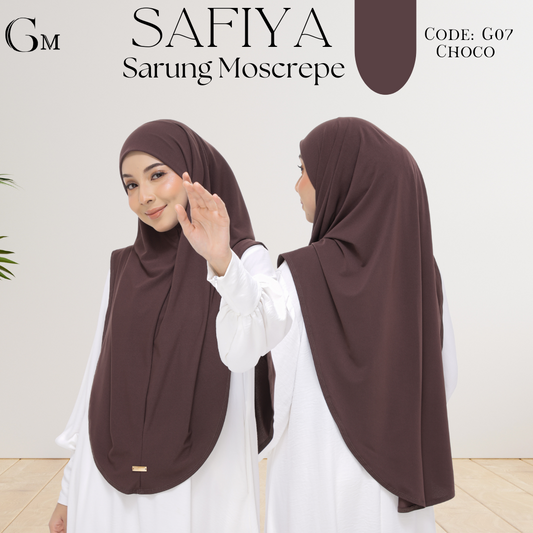 Choco Sarung Moscrepe Safiya