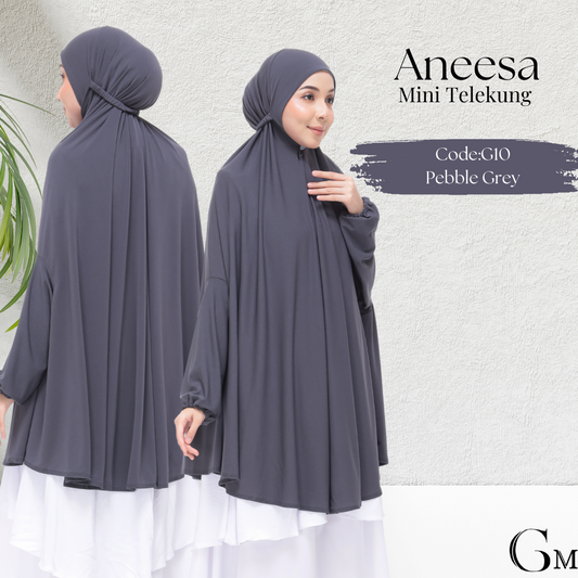 Pebble Gray Aneesa Mini Telekung