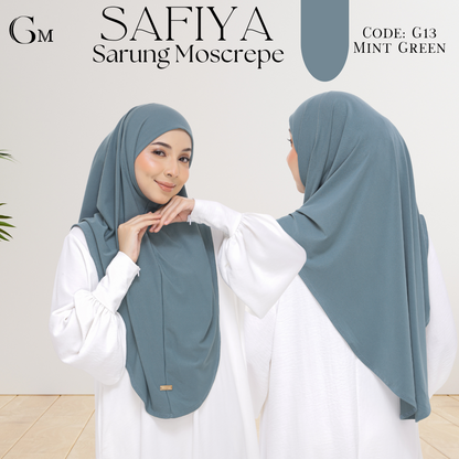Mint Green Sarung Moscrepe Safiya
