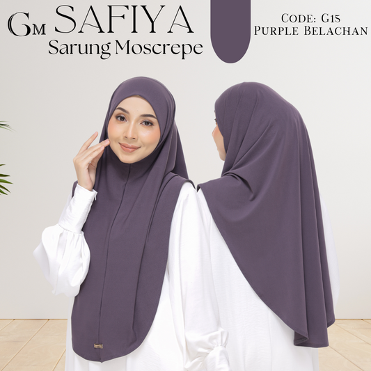 Purple Belachan Sarung Moscrepe Safiya