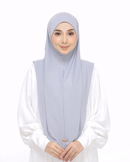 Cloud Gray Sarung Moscrepe Safiya