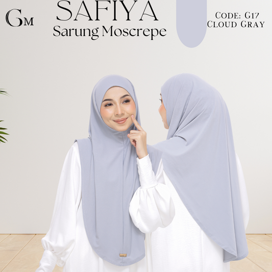 Cloud Gray Sarung Moscrepe Safiya