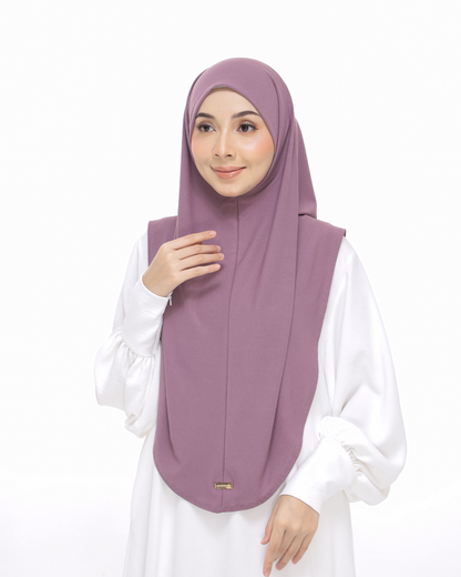 Dusty Purple Sarung Moscrepe Safiya