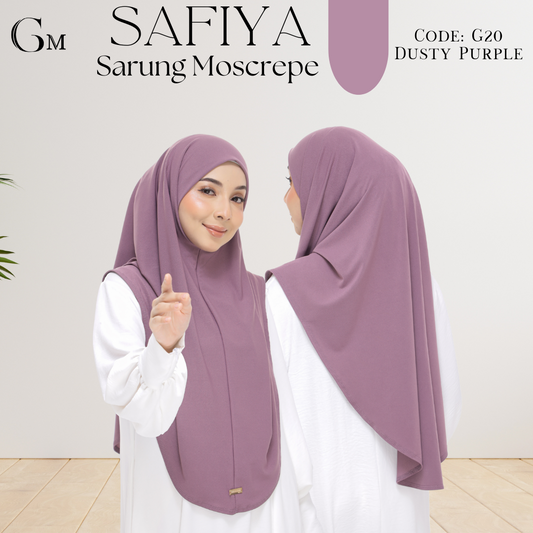 Dusty Purple Sarung Moscrepe Safiya