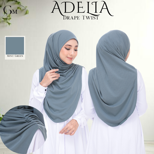 Mint Green Sarung Moscrepe Adelia