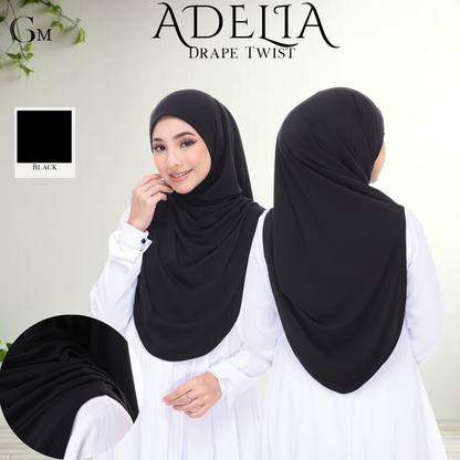 Black Sarung Moscrepe Adelia