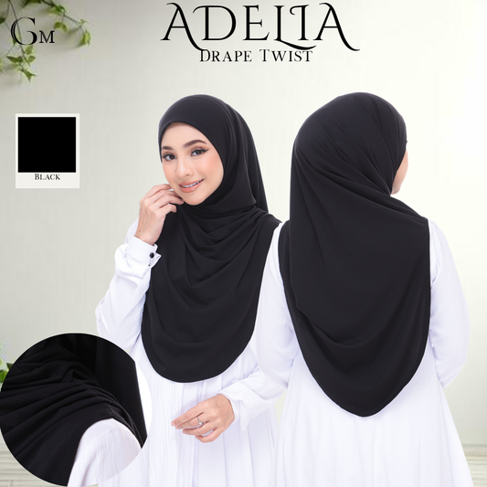 Black Sarung Moscrepe Adelia