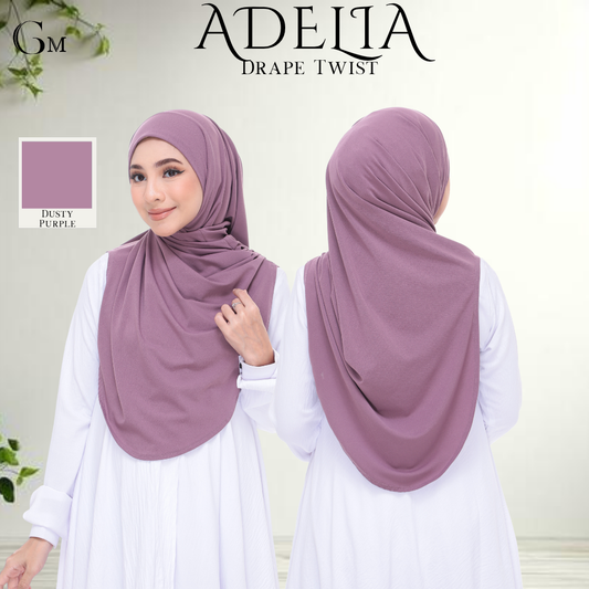 Dusty Purple Sarung Moscrepe Adelia