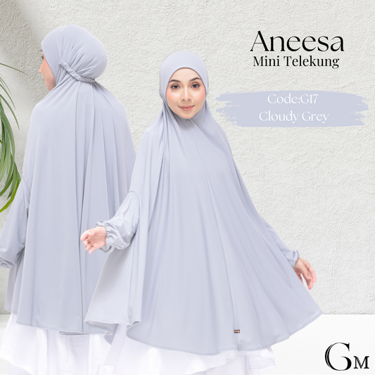 Cloud Gray Aneesa Mini Telekung
