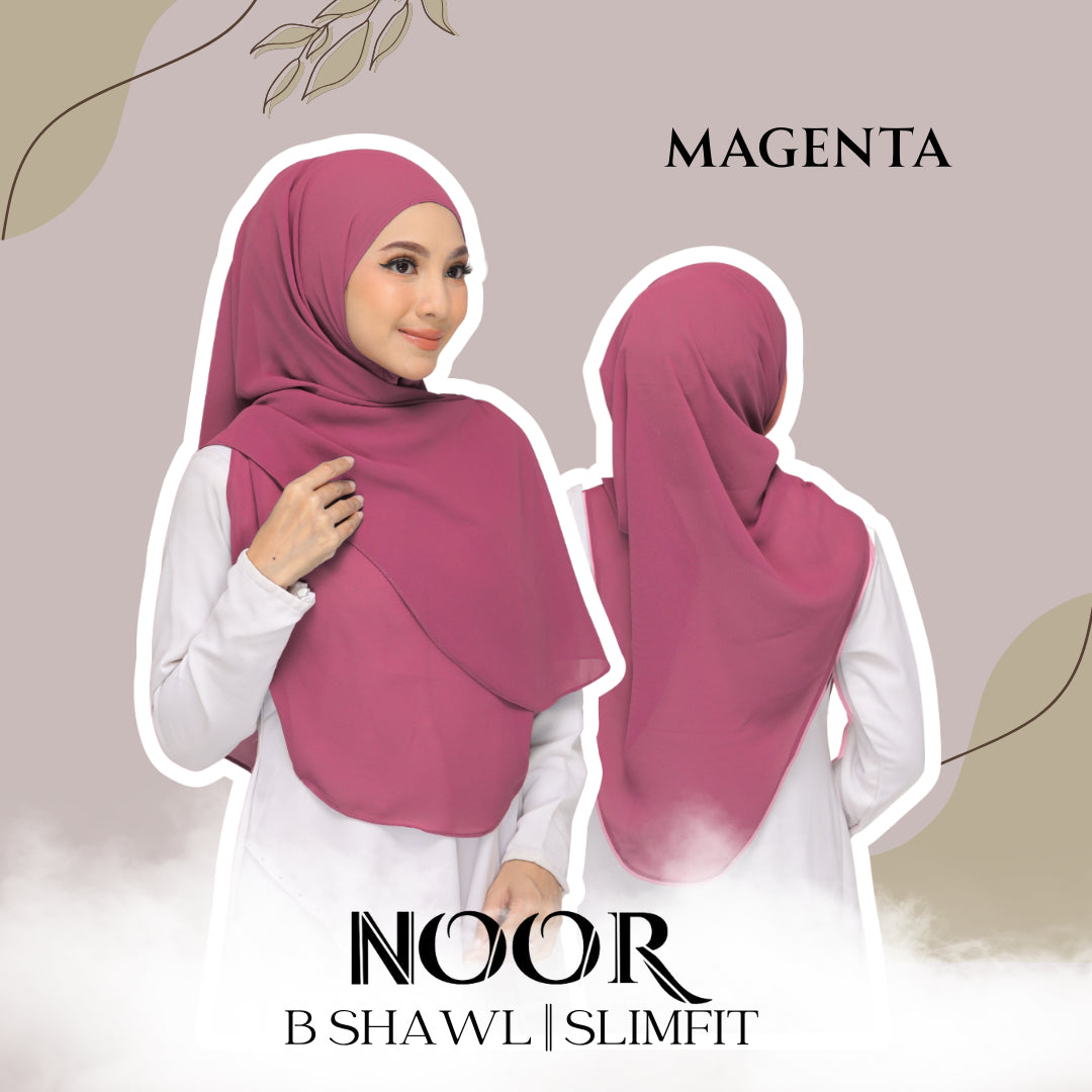 Noor|Magenta|B SHAWL|SLIMFIT
