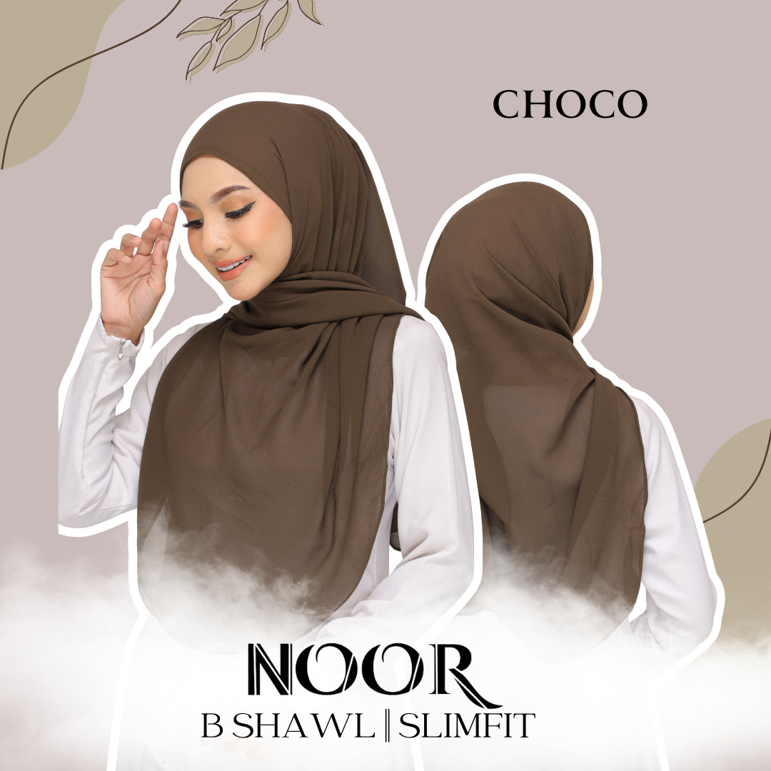 Noor|choco|B SHAWL|SLIMFIT