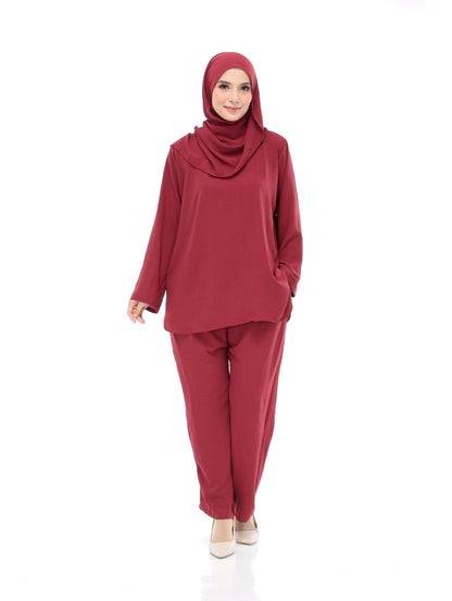 Maroon Set Baju (Free Size, Cotton CEY)