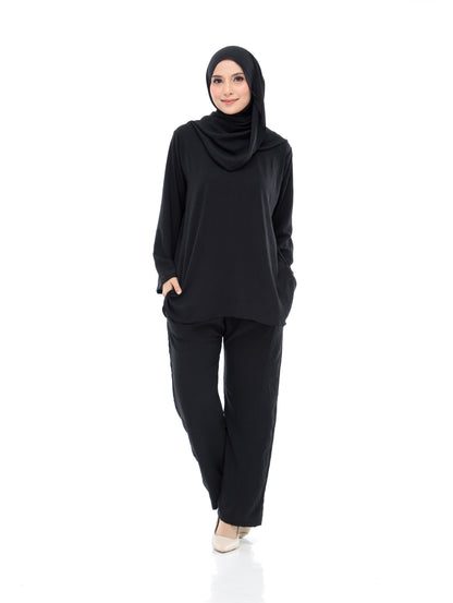 Black Set Baju (Free Size, Cotton CEY)