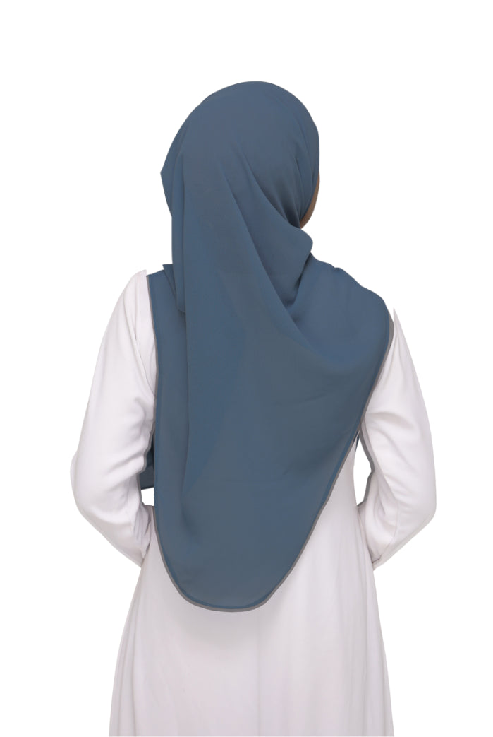 Noor| Teal Blue |B SHAWL|SLIMFIT