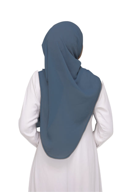 Noor| Teal Blue |B SHAWL|SLIMFIT