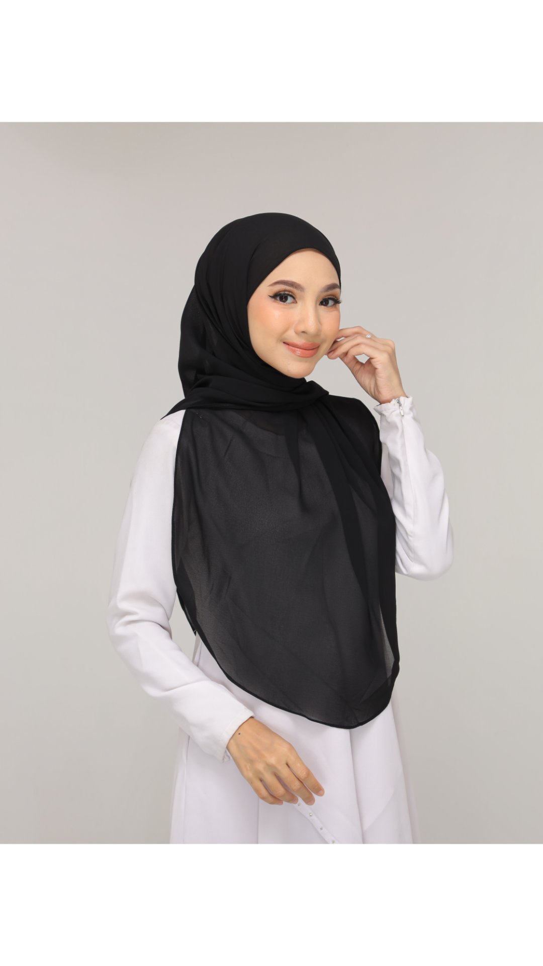 Noor|Black|B SHAWL|SLIMFIT