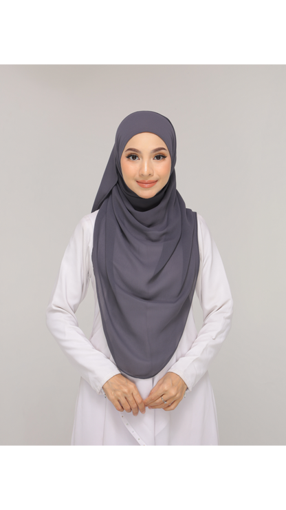 Noor|Pebble grey|B SHAWL|SLIMFIT