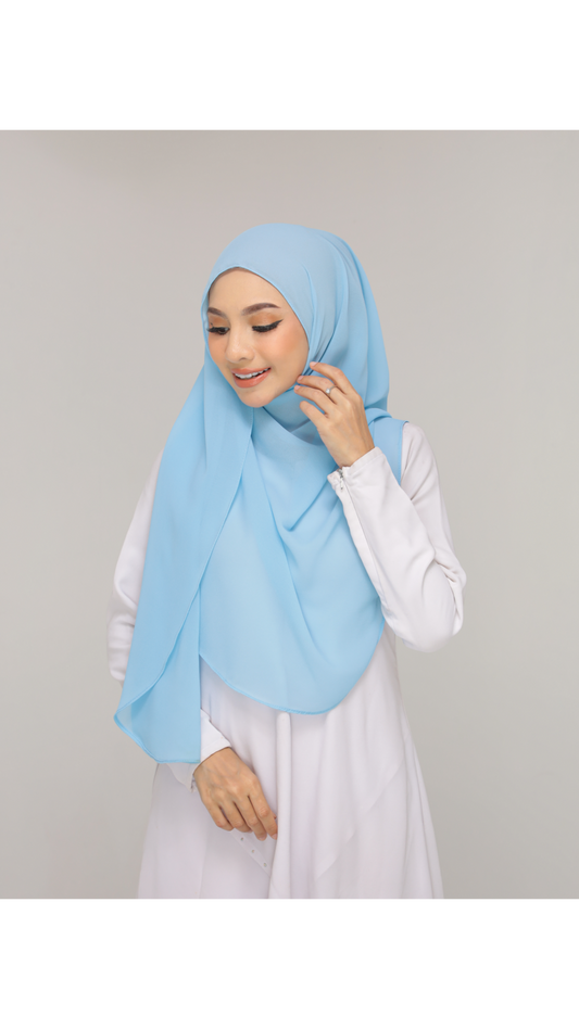Noor|Sky Blue|B SHAWL|SLIMFIT