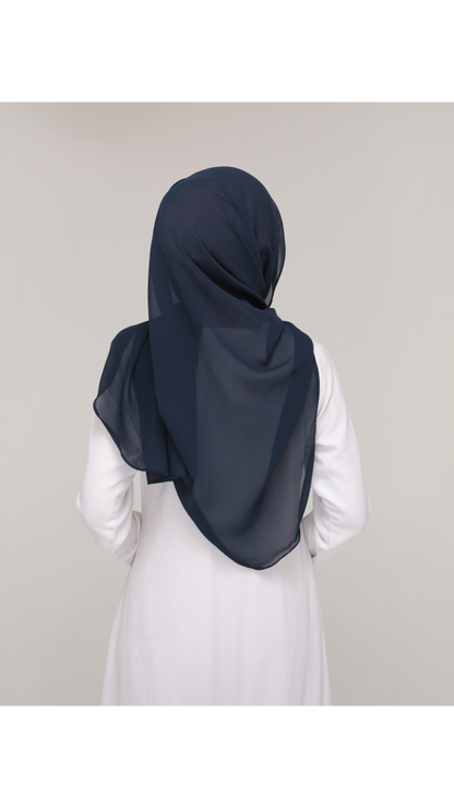 Noor|Navy Blue|B SHAWL|SLIMFIT