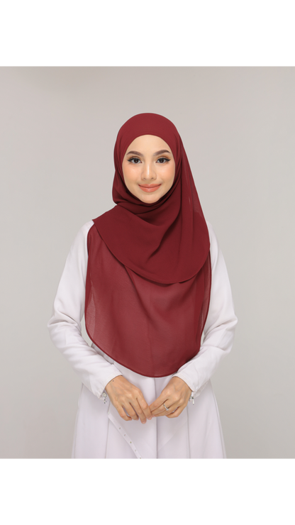 Noor|Maroon|B SHAWL|SLIMFIT