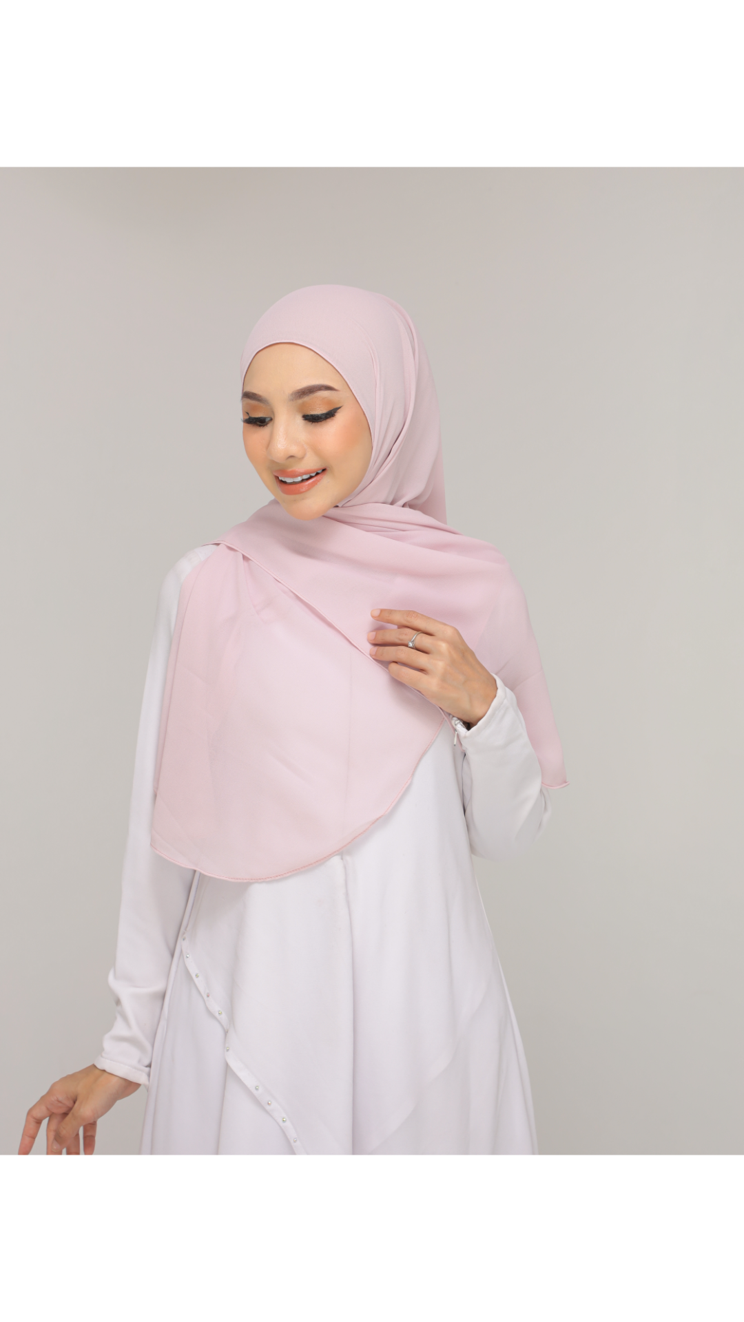 Noor|Light pink|B SHAWL|SLIMFIT