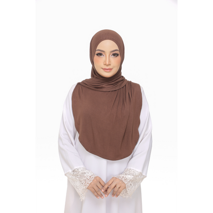 Nurul|Powder Brown|Bawal Lazy Selapis|Cotton Jersey