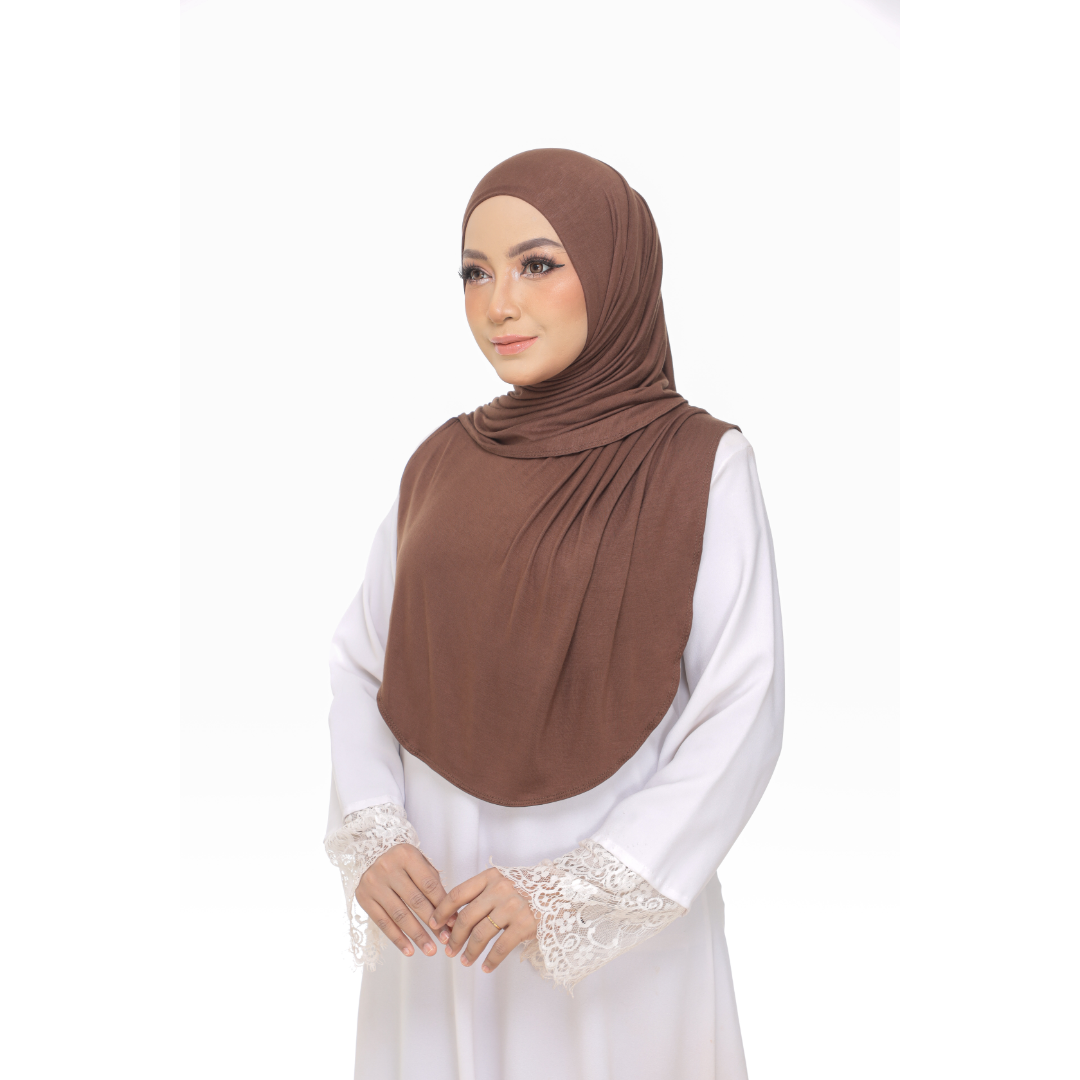 Nurul|Powder Brown|Bawal Lazy Selapis|Cotton Jersey