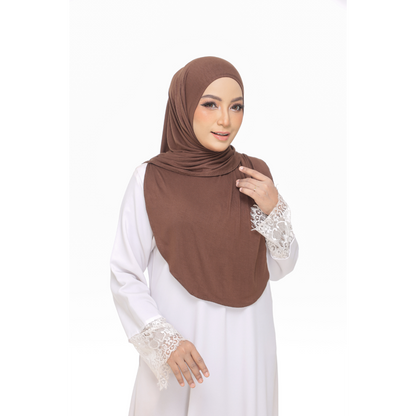 Nurul|Powder Brown|Bawal Lazy Selapis|Cotton Jersey